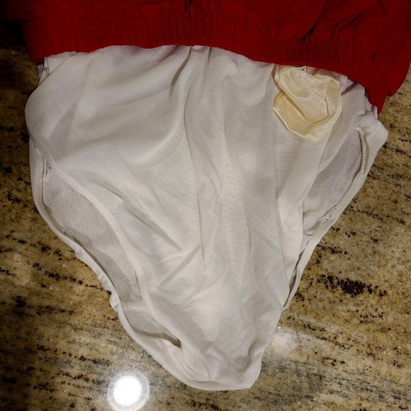 Vtg Dolfin Men's M Red Nylon Swimwear Shorts Built in Brief Liner Pocket Beach - Picture 6 of 10